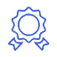 סמל כחול של מדליה